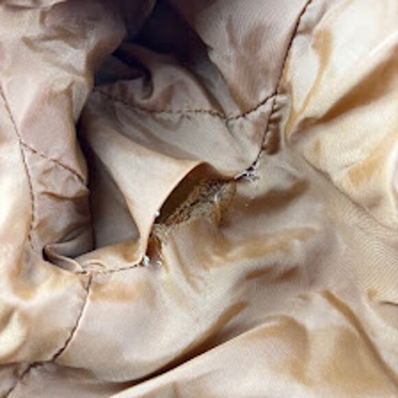 Studded Denim Jacket 1970's Vintage Brown Snap Button NO TAG Pictured Meas. - Picture 8 of 8